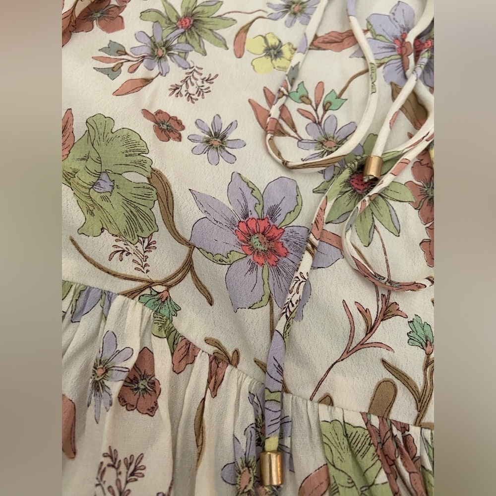 OLIVACEOUS PRINTED DRESS SIZE MEDIUM - Picture 8 of 9